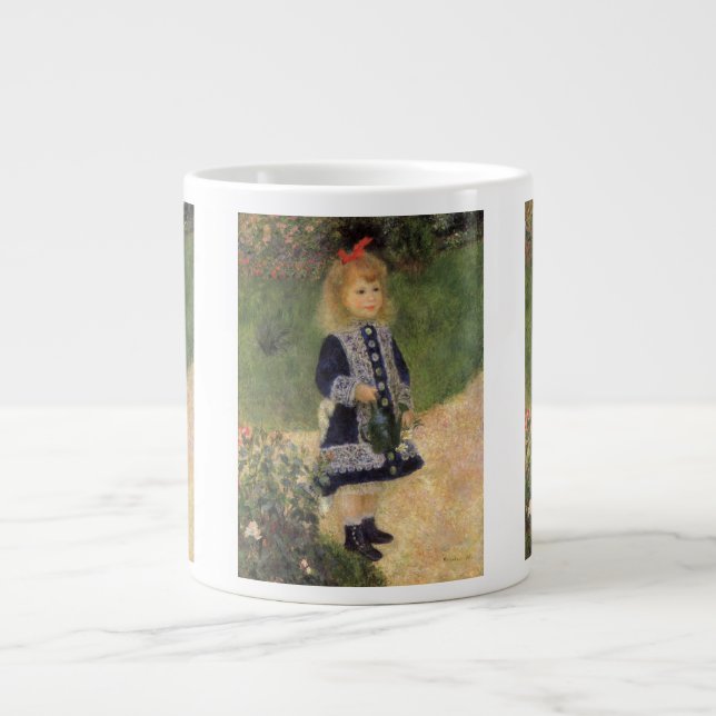 Flicka med vattenkanna av Pierre Renoir Jumbo Mugg (Framsidan)