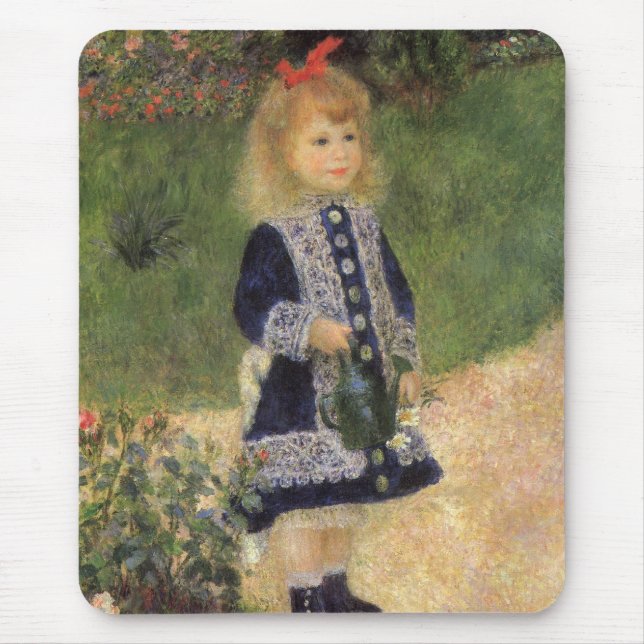 Flicka med vattenkanna av Pierre Renoir Musmatta (Framsidan)