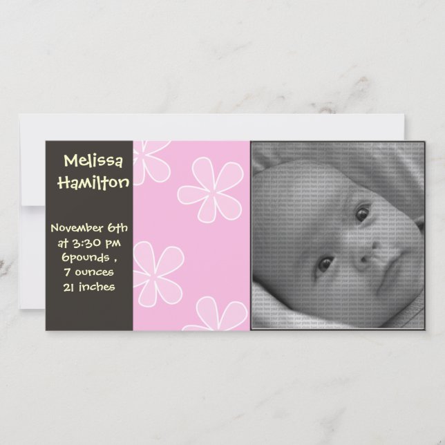 flicka-meddelande, fotokort meddelande (Framsida)