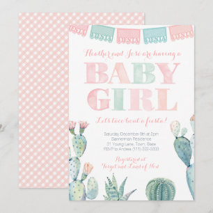 Flicka mexikanska tako Bout a Fiesta Baby Shower Inbjudningar