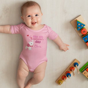 Flicka Min första Alla hjärtans dag-Anpassningsbar T Shirt