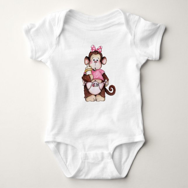 Flicka Monkey Tee (Framsida)