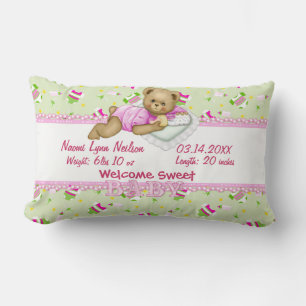 Flicka Nalle Pillow 2 Lumbarkudde