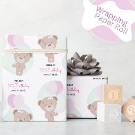 Flicka Nalle Presentpapper