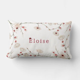 Flicka Namn Ladybug Blommigt Lumbarkudde