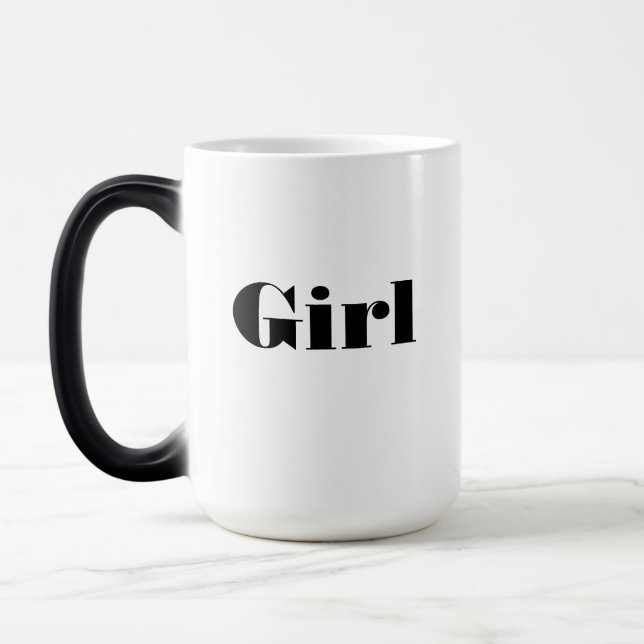 "Flicka" Namn Text Tryckt Drickglas Elegant  Magisk Mugg (Vänster)