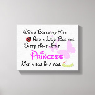 Flicka Nursery - Canvas Art -Girls Nursery Decor