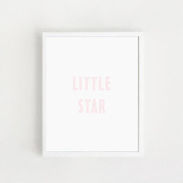 Flicka Nursery Wall Art. Little Star Poster