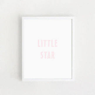 Flicka Nursery Wall Art. Little Star Poster