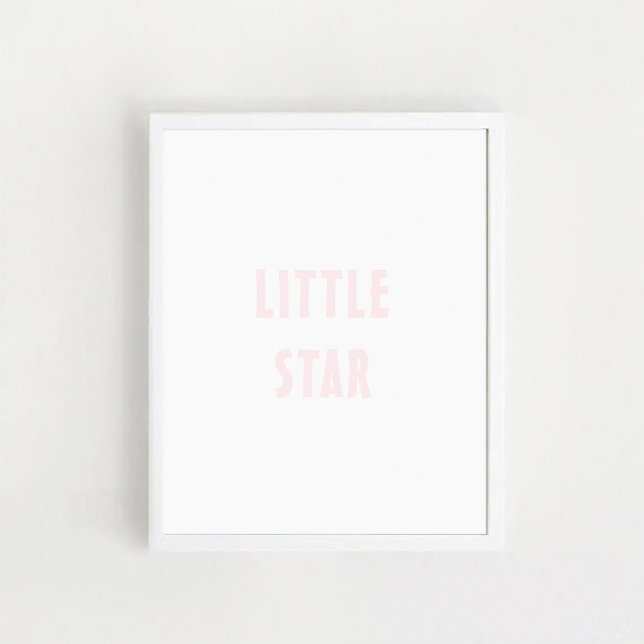 Flicka Nursery Wall Art. Little Star Poster (Skapare uppladdad)