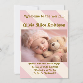 Flicka Nya ankomst Meddelande