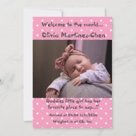 Flicka Nya ankomst Meddelande