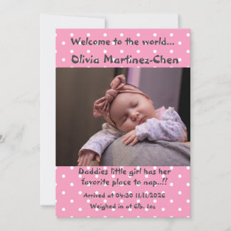 Flicka Nya ankomst Meddelande