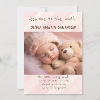 Flicka Nya ankomst Meddelande