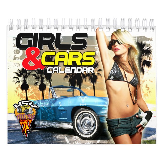 Flicka- och bilkalender kalender (Omslag)