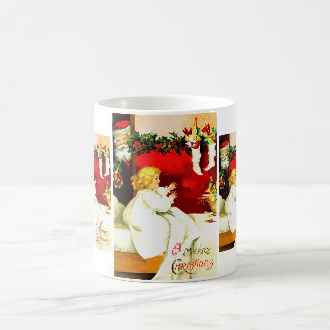 Flicka och tomte kaffemugg (Center)