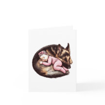 Flicka och tyska shepherd