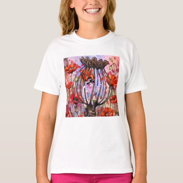 Flicka och Vallmo T-Shirt (Framsida)