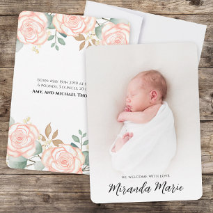 Flicka Overlay Text Newborn Photo Chic Rosa