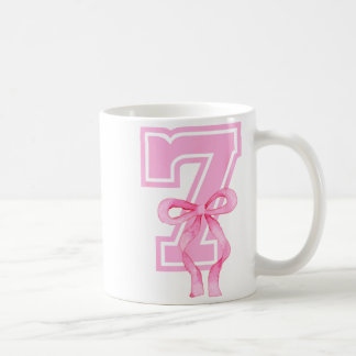 Flicka på 7-årsdag Coquette Nk Bugar Sig Sju År Ga Kaffemugg