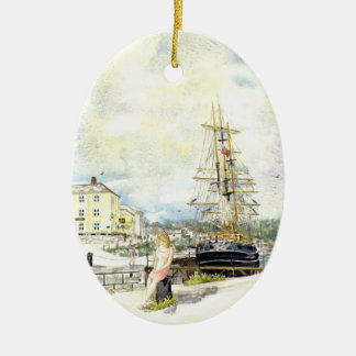"Flicka på Charlestown" prydnad Julgransprydnad Keramik