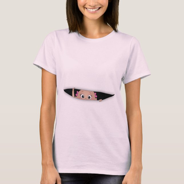 Flicka på det bästa långt moderskap t-shirt (Framsida)