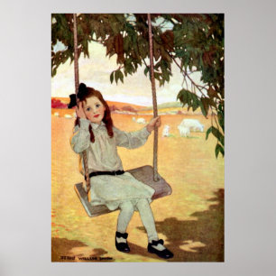 Flicka på en sväng poster