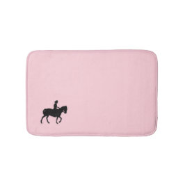 Flicka på häst-/ponnyrosor badrumsmatta