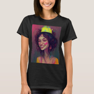 Flicka På Henparty Kronfirande Roligt Sällskapslek T Shirt