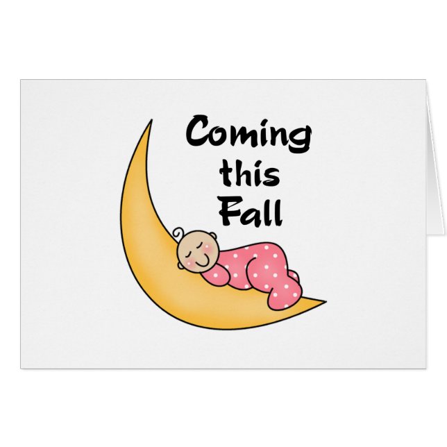 Flicka på månenedgång hälsningskort (Framsidan Horizontal)