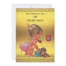 Flicka på Mobila babyskor Guld Chevrons