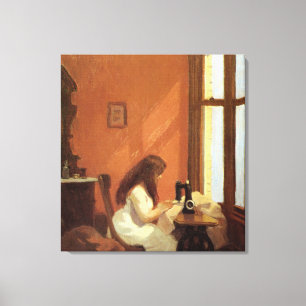 Flicka på symaskinen, Edward Hopper Canvastryck