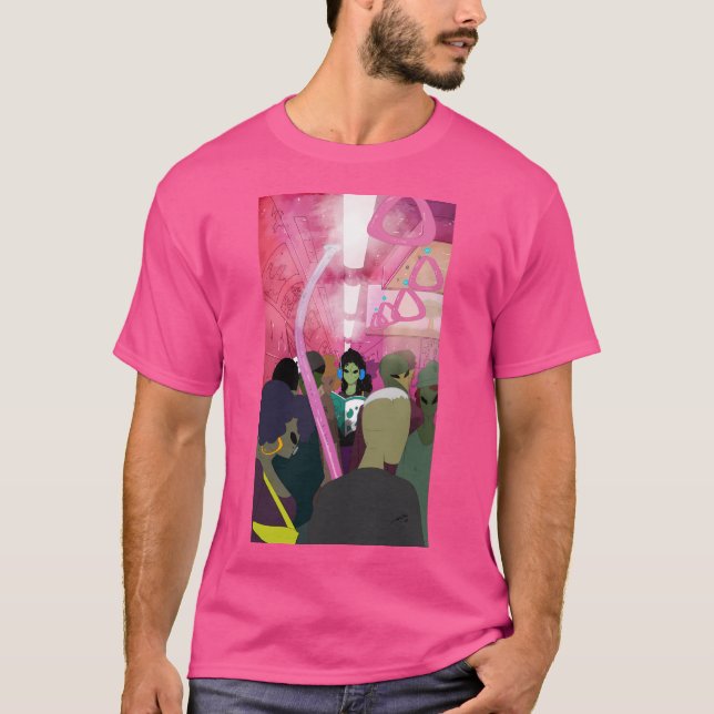 Flicka på Tunnelbanan på Venus T Shirt (Framsida)