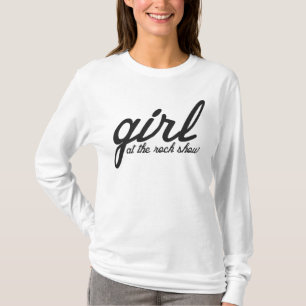 Flicka på utslagsplatsen för stenShowlogotyp T Shirt