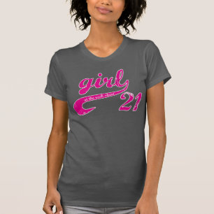 Flicka på utslagsplatsen för stenShowlogotyp T-shirt