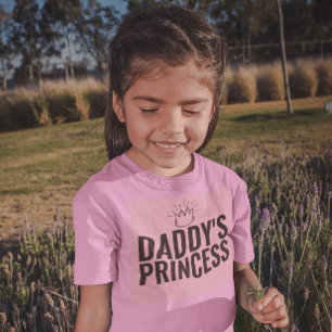 FLICKA PAPPOR PRINCESS ROSA SMÅBARN T-SHIRTS