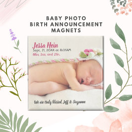 Flicka Photo Birth Magnet