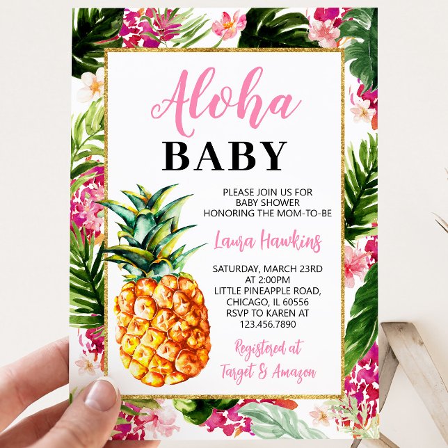 Flicka Pineapple Barnrumsfirande Inbjudningar (Skapare uppladdad)