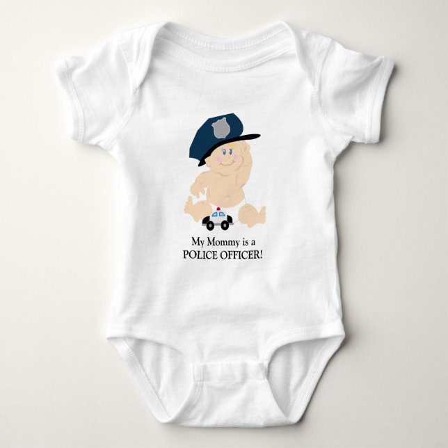 FLICKA POLICE OFFICER COP Anpassningsbar Shirt Tröja (Framsida)