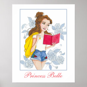 Flicka Princess Poster, modern Princess Belle Poster