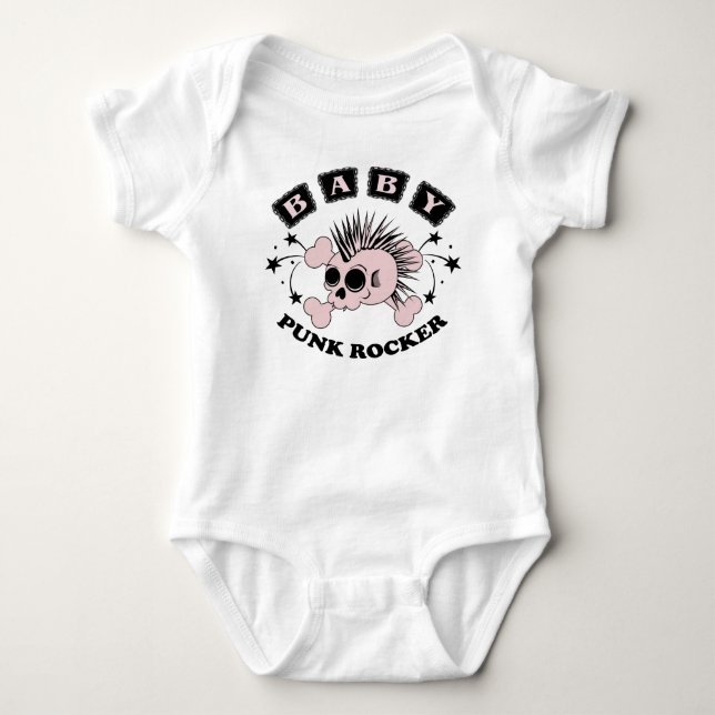 Flicka Punk Skull Tee Shirt (Framsida)