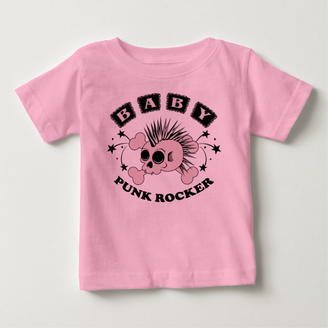 Flicka Punk Skull Tee Shirt (Framsida)