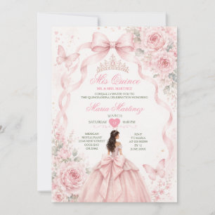 Flicka Quinceañera rosabruden 15 År Prinsessa Klän Inbjudningar