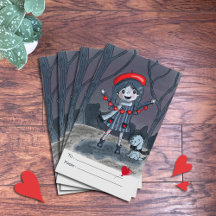 Flicka | Red Garland Classroom Valentines Day Card