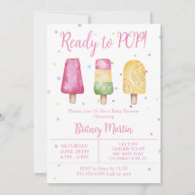 Flicka redo att poppa sommar baby shower