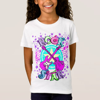 Flicka rockstjärnaskjorta tee shirt