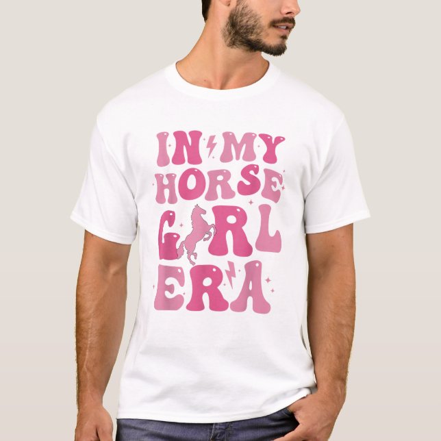 flicka rolig i min hästflickerera t shirt (Framsida)