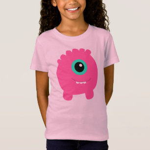 Flicka roligt & gulliga rosa monster tee