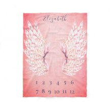 flicka Rosa Angel Vingar månatlig milstolpe-flod