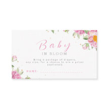 Flicka Rosa Blommig Baby i Knopp Dusch Söt